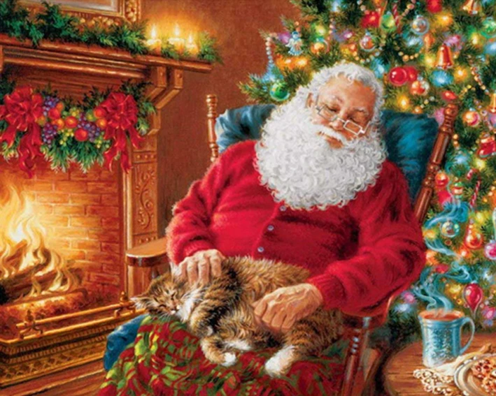DIY Алмазная картина Санта Клаус Алмазная вышивка Животные вышивка крестиком Мозаика Отец Рождество картина украшение дома - Цвет: DD1567