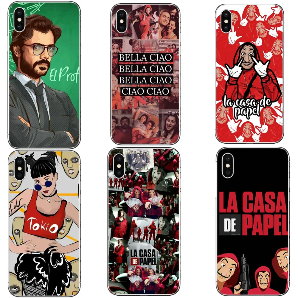 Испания ТВ La Casa de papel Прозрачный Жесткий ПК чехол для телефона iPhone X 10 5 8 5S 6 6S Plus 7 XS