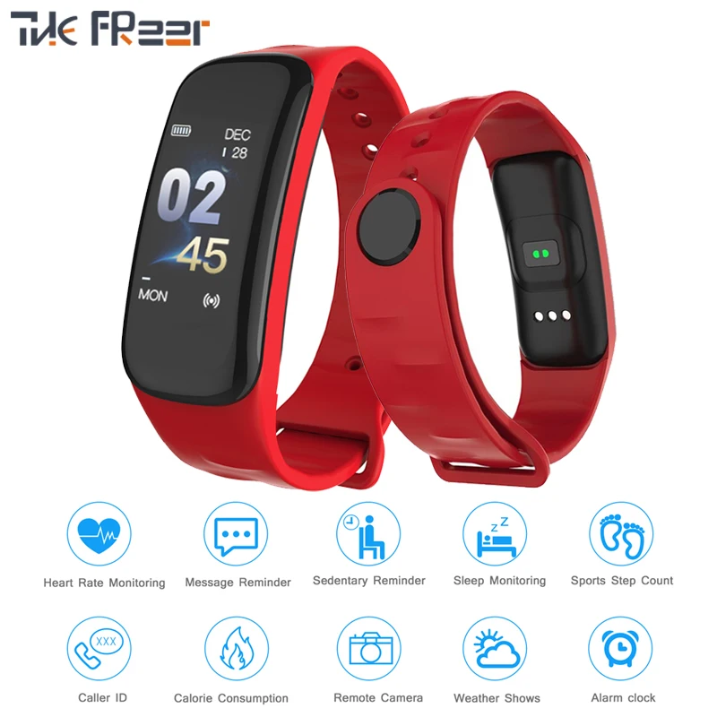 

2018 New Band C1S Dynamic Color Screen Smart Bracelet Heart Rate Top Blood Pressure Monitoring Bluetooth Sports Smart Watch