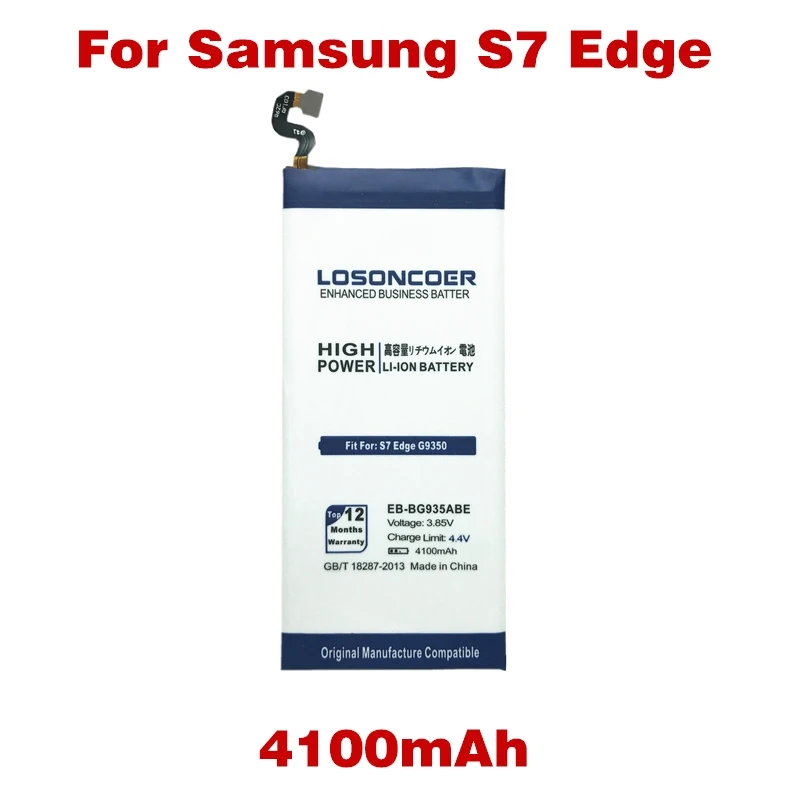 imágenes para LOSONCOER 4100 mAh Nueva Llegadas EB-BG935ABE Para Samsung Galaxy Batería S7 Borde G935F G9350 G935 Reemplazo de Batería en Stock imágenes para LOSONCOER 4100 mAh Nueva Llegadas EB-BG935ABE Para Samsung Galaxy Batería S7 Borde G935F G9350 G935 Reemplazo de Batería en Stock