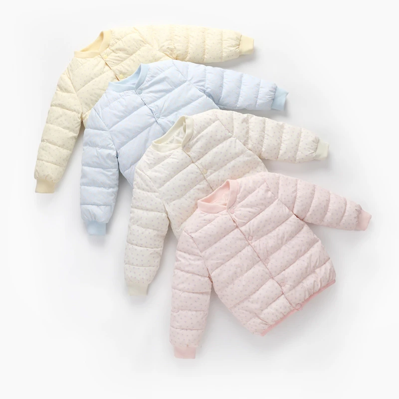  fashion cute winter Kids Waistcoats baby boys girls jacket down clothing sweet coat Candy-colored O