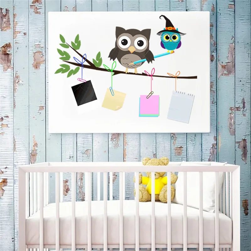 ZGTGLAD 1 مجموعة DIY الكرتون البومة ملصقات الحائط رسمت باليد الأطفال غرفة رياض الأطفال الديكور ملصقا المنزل الفن الشارات ديكور
