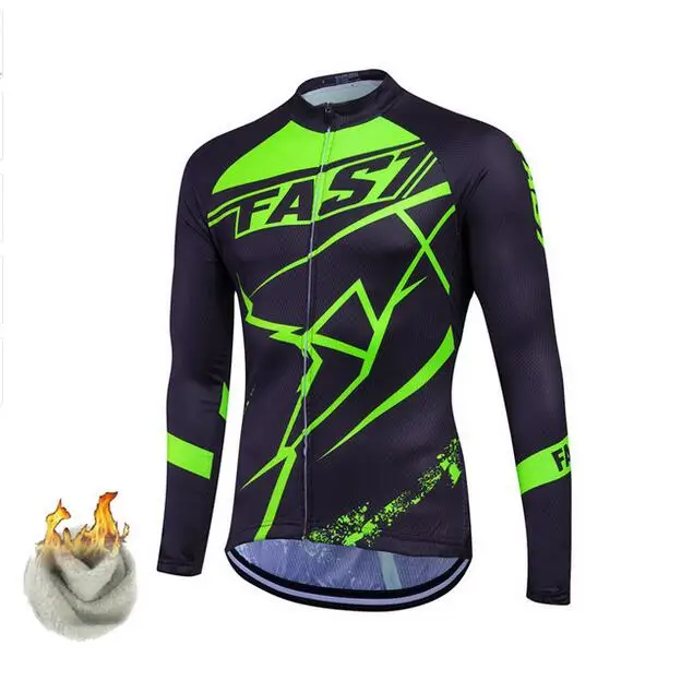 

Long sleeves Bike Bicycle Thermal Fleece Ropa Roupa De Ciclismo Invierno Hombre Mtb Clothing Fastcute 2018 Cycling Jersey Winter