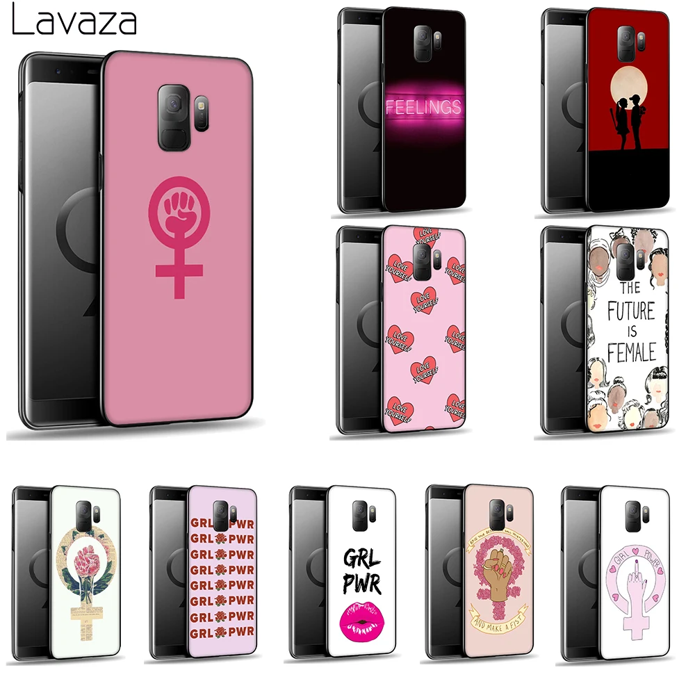 Lavaza Aesthetics Minimal Girl Soft Case for Galaxy Note 8 9 S7 edge S8 S9 S10 Plus S10e M10 20 30 Cover |
