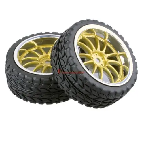 

4pc 1/10 On-Road Car Tires 26*64MM plating Wheel Rim Rubber Tyre for HSP Tamiya HPI Kyosho Sakura 94122 94123 D3 D4 CS tt01 9003