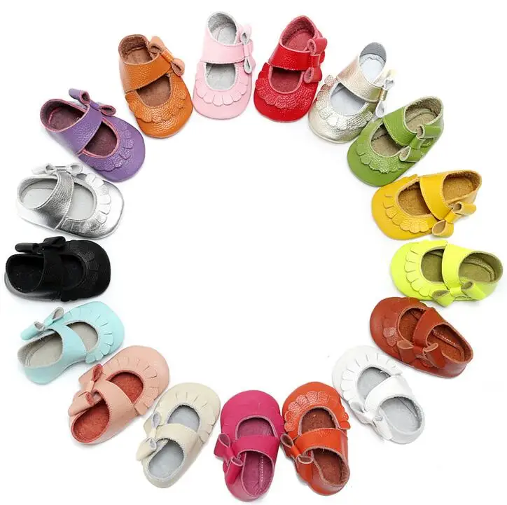 Mocassins à semelle souple en cuir de vache | Chaussures pour nouveau-né, jolies chaussures de princesse mary jane first walker, chaussures de berceau à la mode