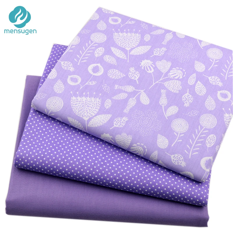 8 цветов/лот фиолетовая серия хлопчатобумажных тканей с принтом для шитья стеганые ткани для лоскутного рукоделия DIY кукольная ткань материал