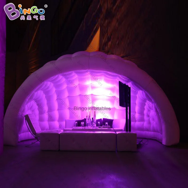 

factory direct sales 4x3.5x2mH high quality inflatable half-round lighting tent for display and party etc