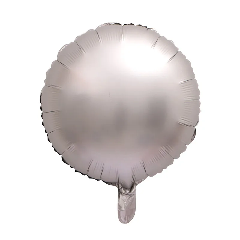 8 шт 18 дюймов металлические хромированные фольгированные шары Сердце Звезда круглые матовые гелиевые шарики для День рождения Свадебные вечерние украшения - Цвет: 8pcs
