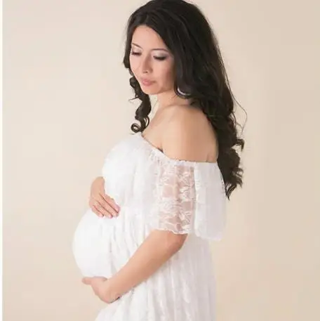 dress props blouses maternity clobee maxi pregnant shoulder lace clothes through s9 shoot mouse zoom