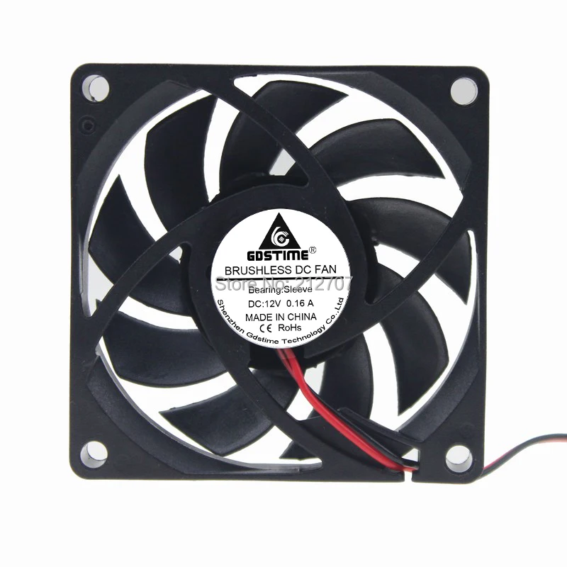 1 шт. Gdstime 7 см 70 мм x 15 7015 DC 12 В 2 контакта чехол для ПК кулер процессора вентилятор