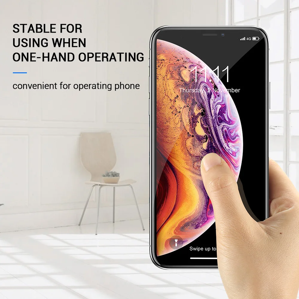 KISSCASE Telefon Halter desktop Für iPhone 8 7 Plus 8 Plus Luxus Kunststoff Spiegel Halter Stehen F