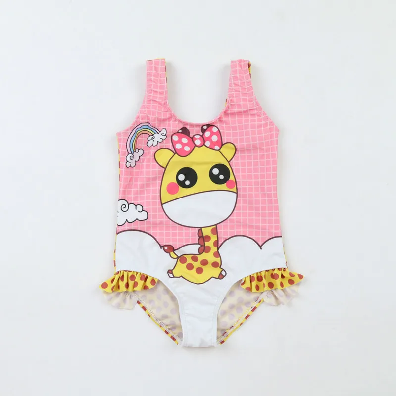 Dollplus/Новинка; купальный костюм для девочек с милым рисунком; купальный костюм для детей; купальный костюм для девочек; пляжная одежда; детский купальный костюм