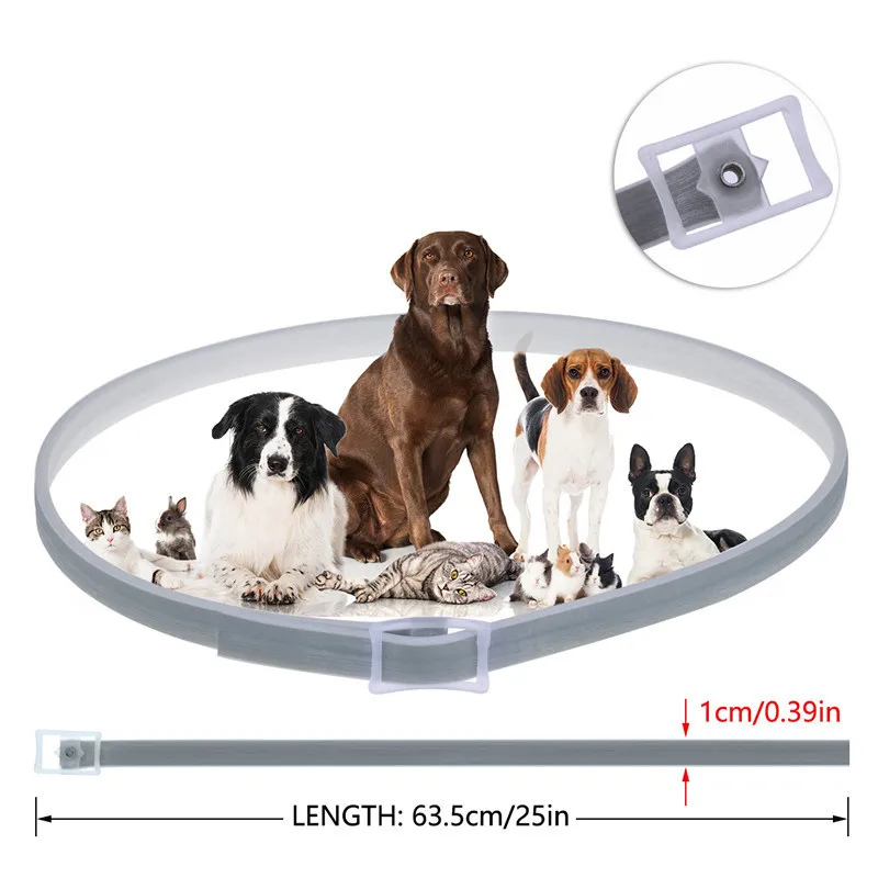 

Pet Collar Flea Tick Lice Prevents Mosquito Repeller Adjustable Essential Oil Collars for Cats Dogs E2S