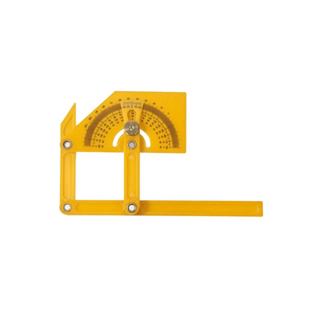 

180 Degree Protractor Angle Finder Rotary Measuring Ruler Foldable for Craftsman Yellow