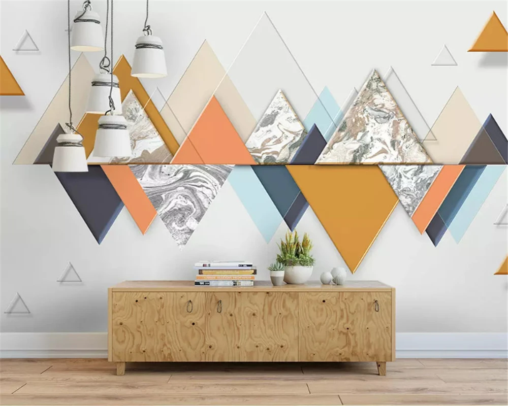 

beibehang Custom fashion papel de parede wallpaper Nordic modern minimalist personality geometric mural TV background wall paper