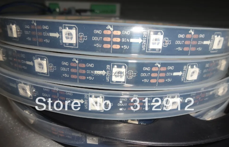Черная печатная плата 5 м DC5V WS2812B светодиодная Пиксельная srip IP68 30 шт. WS2812B/m с