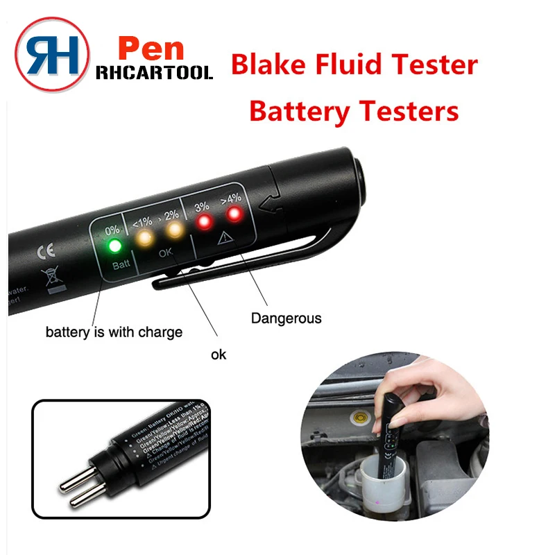 2018 Brake Fluid Tester Pen 5 LED Car Automotive Electronic Accurate