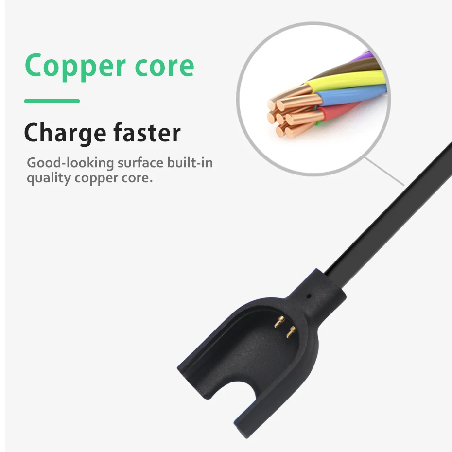 

For Xiaomi Mi Band 3 Charger Cord Replacement USB Charging Cable Adapter for Xiaomi MiBand 3 Fitness Tracker Smart Bracelet