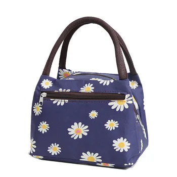 

Portable Waterproof Canvas Lunch Bag Thermal Insulated Lunch Box Picnic Cooler Bag Bento Pouch Container School Food Storage Bag