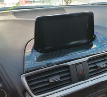 

Lapetus Dashboard Display Screen Frame Cover Trim Auto Accessories For Mazda 3 AXELA Sedan Hatchback 2017 2018 ABS Carbon Fiber