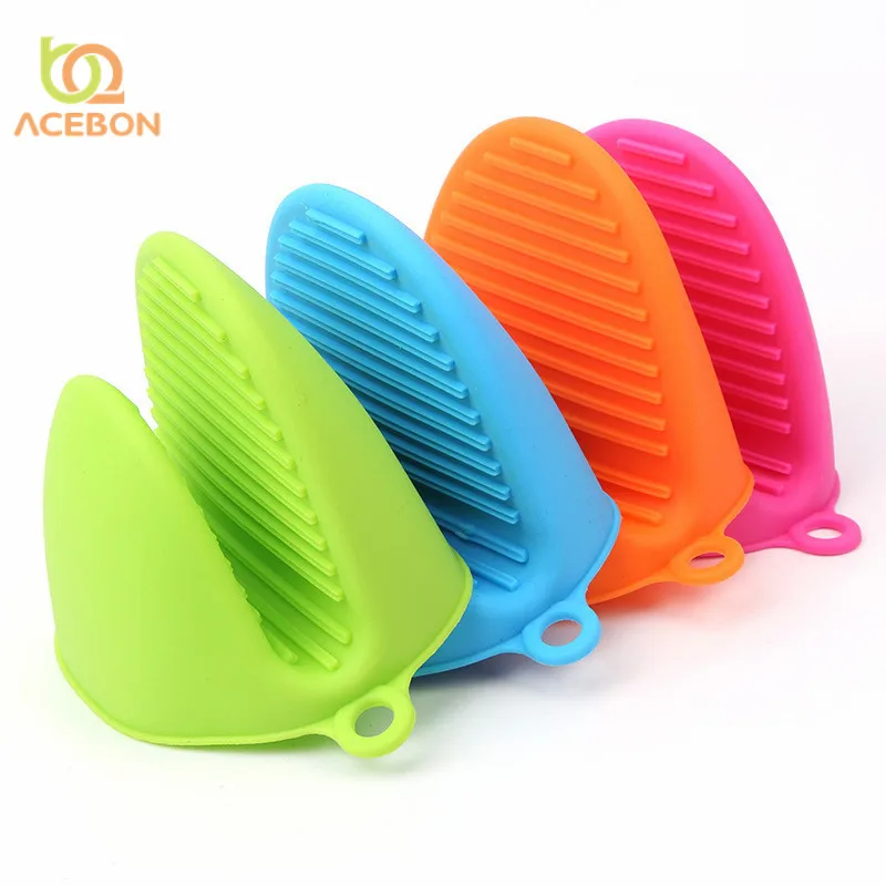 

ACEBON Silicone Kitchen Organizer Insulated Heat Pot Clips Microwave Oven Gloves Hot Plate Clip 1 PCS Anti-scald Thicken