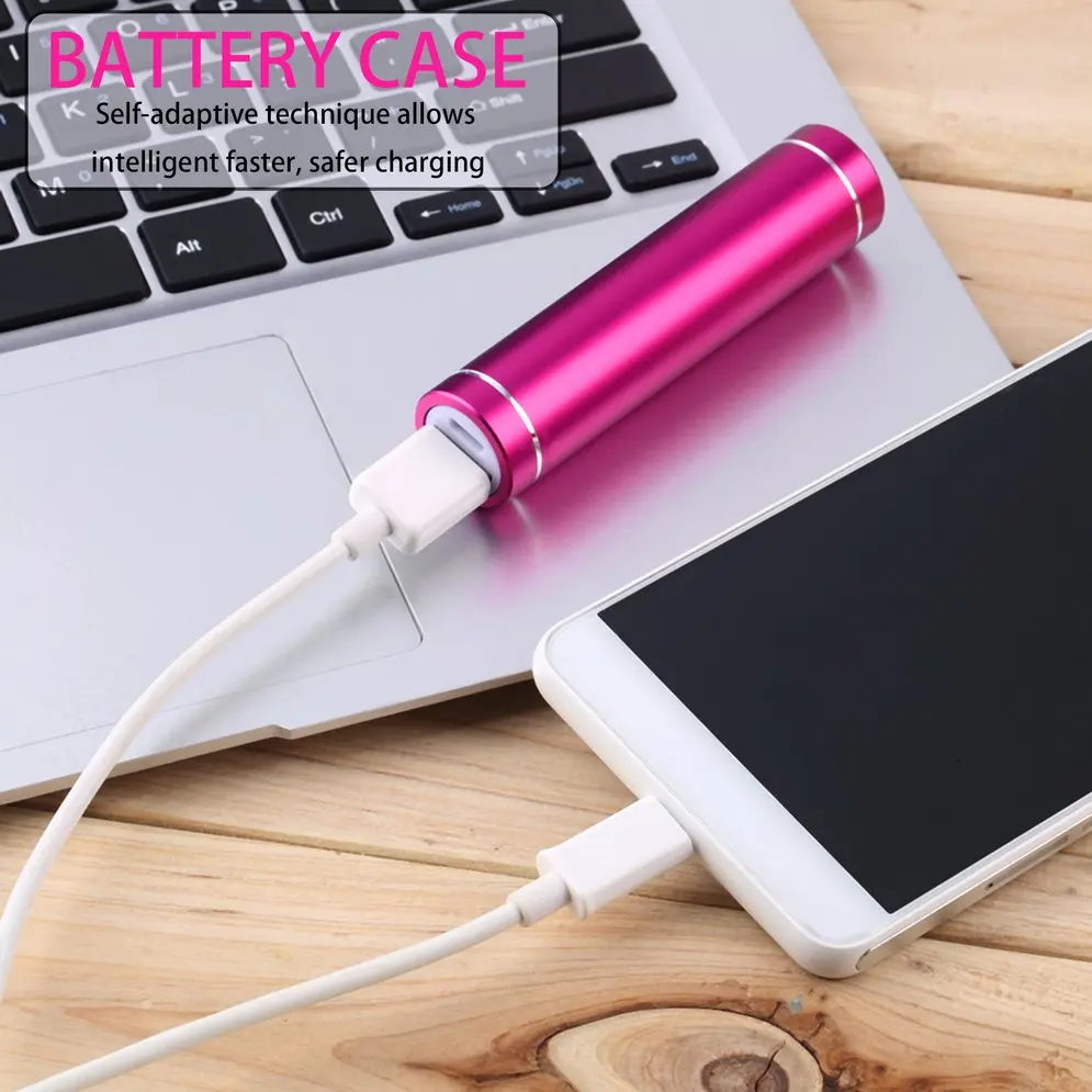 

2000MAH Mini USB Mobile Power Bank Charger Pack Box Battery Case For 1x 18650 Battery USB DC 5V Input universal Cell Phones