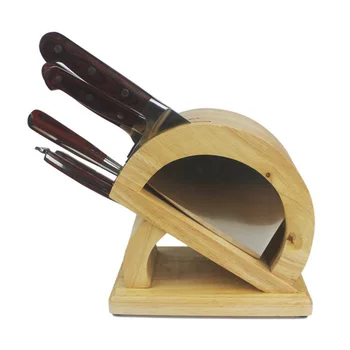 

Creative kitchen supplies multi-function wooden kitchen knife holder storage rack 030 y