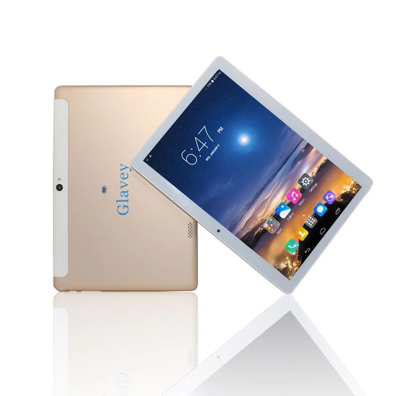 

Glavey 10.1"Android 6.0 MTK6582 IPS 5000mAh Quad Core 1GB/16GB Dual Camera GPS Bluetooth FM Wifi 3G GSM phone call tablet pc