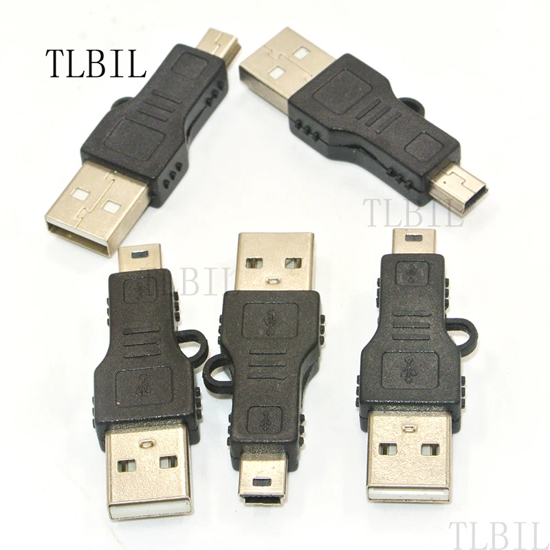 

5Pcs/Lot Micro USB 5Pin 2.0 Male connector plug Black welding Data OTG line interface DIY data cable accessories