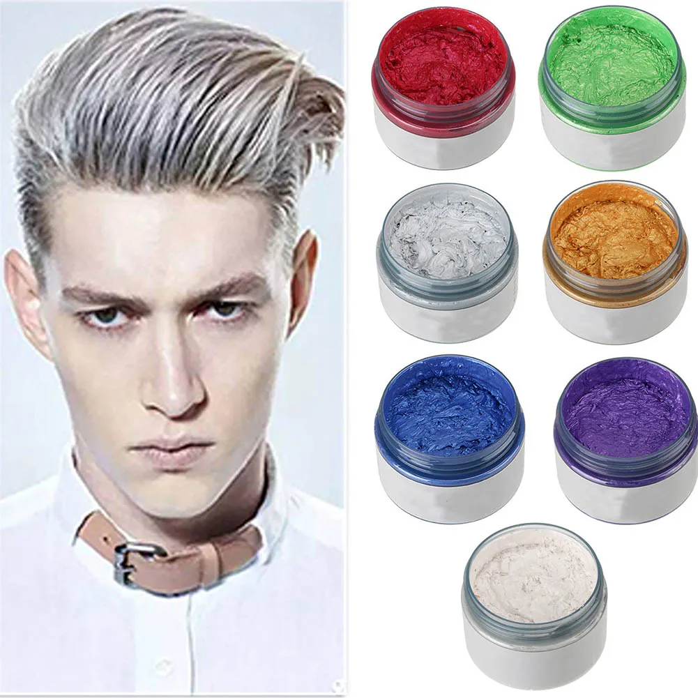 Buy 7 Colors Unisex DIY Hair Color Wax Mud Dye Cream