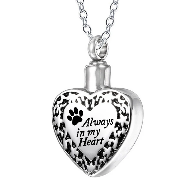 YNCHERISH Necklace Ashes Jewelry Newest Arrive 4 Heart Together Memorial Jewelry Personlized Charm Ash Keepsake Pendant Necklace For Friend Family Pet