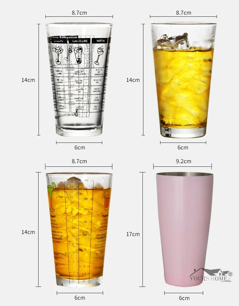 450/850 мл шейкер Бостонский шейкер стеклянная чашка из нержавеющей стали цветная чаша для зала шейкер стеклянные американские шейкеры