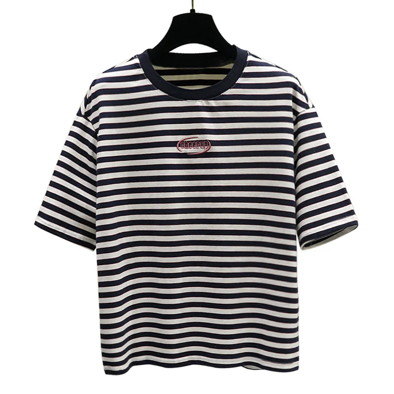 

2019 Women T-shirts Summer Harajuku Casual Letter embroidery Tops Tee Short sleeve Pure Cotton T shirt For Women Clothing