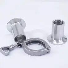 Набор 3/" NPT Женский x 1,5" Tri Clamp SUS 304 санитарный фитинг из нержавеющей стали набор для домашнее Сваренное пиво