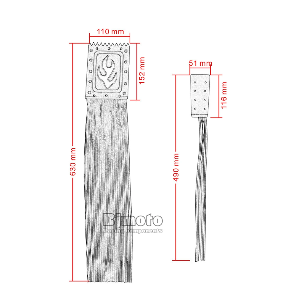 Motorcycle Fringe 23 Grip Cover 19 Lever Cover Combo Tassel For Harley Cruiser (9)