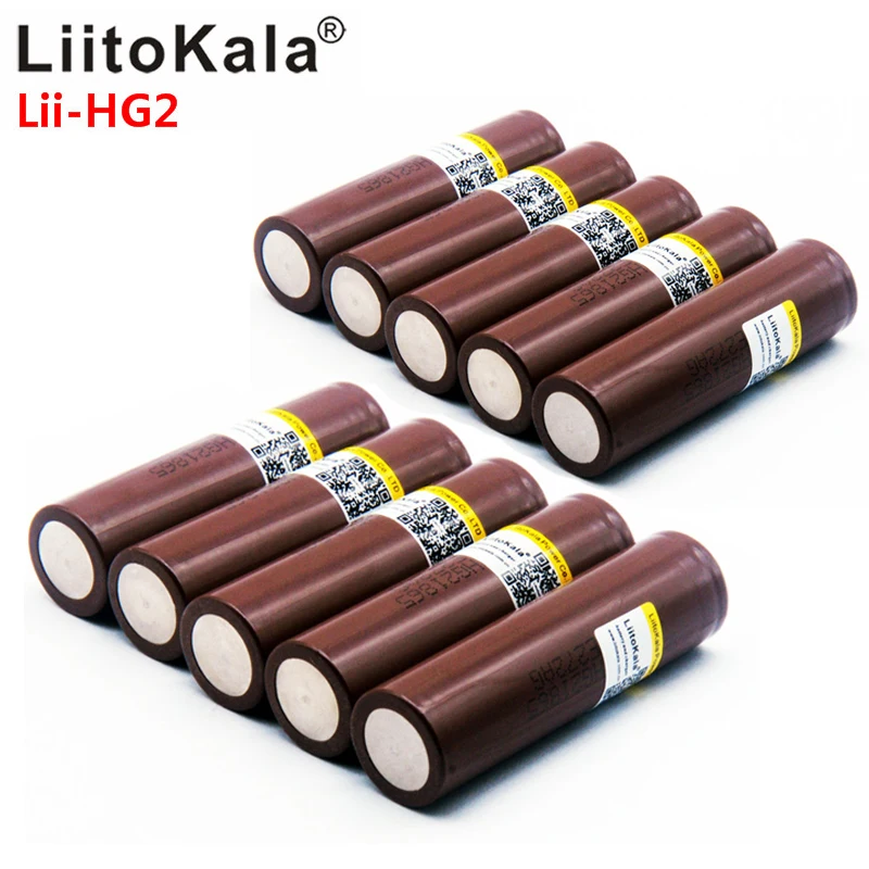 

LiitoKala Origianl 3.7V 18650 Battery 3000mah Rechargeable batteries For E-cigarette power high discharge power For flashlight