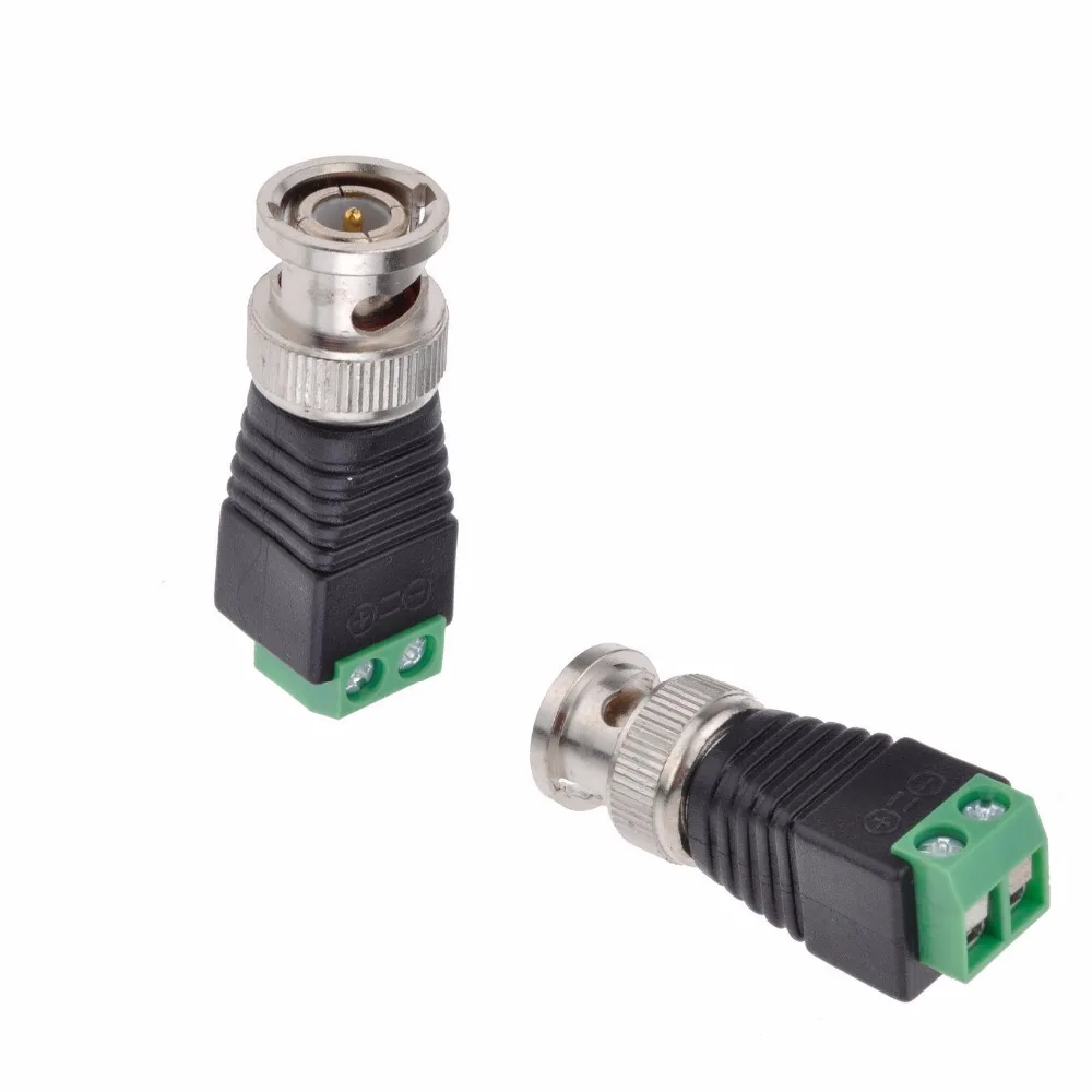 20Pcs BNC Male Connector Adapter Screw Terminal Plug For Balun CCTV Vedio Camera
