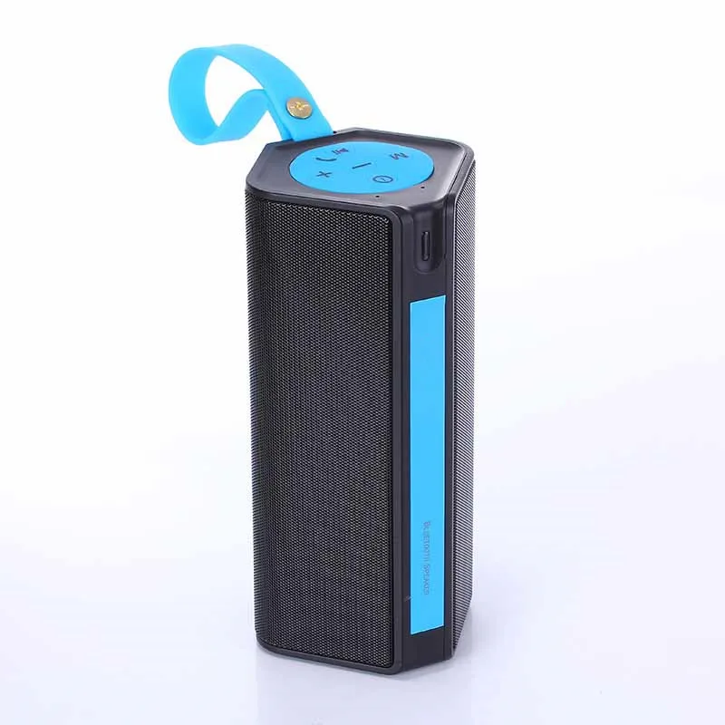 Открытый Портативный Bluetooth Динамик Беспроводной Водонепроницаемый басовый Динамик 3D HiFi стерео сабвуфер Поддержка TF карты FM Радио - Цвет: Синий