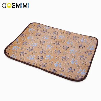 

Summer Cooling Mat Dog Pet Cat Cooling Bed Mats Double-sided Bamboo Mat Soft Coral Fleece Kitten Cushion Keep Cool Bed Blankets