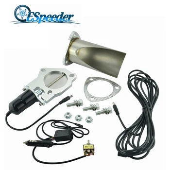 

ESPEEDER 2 Inch Electric Stainless Exhaust Cutout With Manually Control With Be Cut Pipe Exhaust Cut Out Kit Car Installations