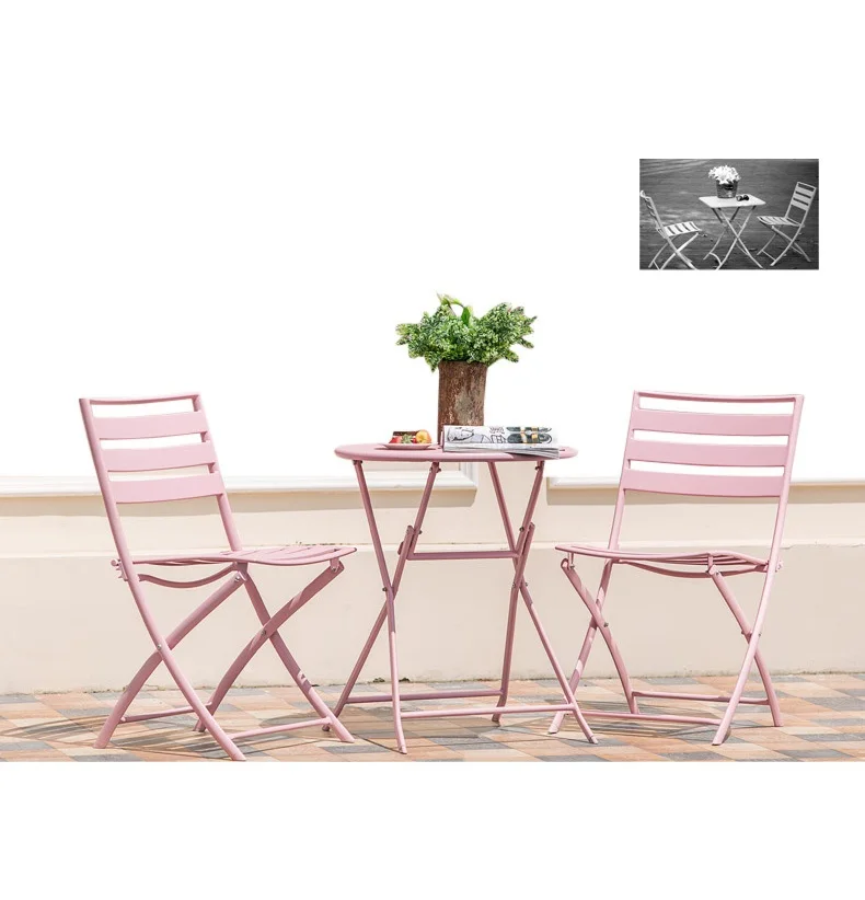 Outdoor Balcony Table And Chair Set Leisure Three Piece