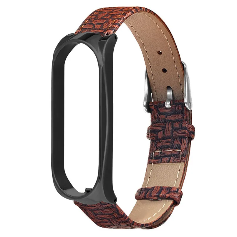 Watch Band For Xiaomi Mi Band 3 Woven Pattern Replacement Wrist Strap Leather Wristband For Xiaomi Mi Band 3 Watch 3B09 (8)