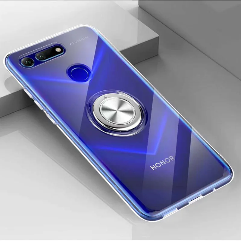 Для huawei honor 20 S Чехол прозрачный мягкий силиконовый чехол с кольцом магнетизм ТПУ защитный чехол для телефона honor 20s 20 S роскошный чехол