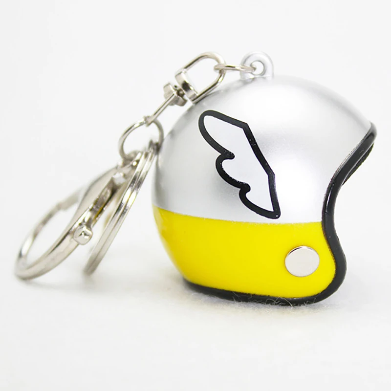 

TIOODRE Car Keychain Motorcycle Helmets Safety Car Classic Keyring Personality Pendant Keyfob Ring Car Key Holder Accessories