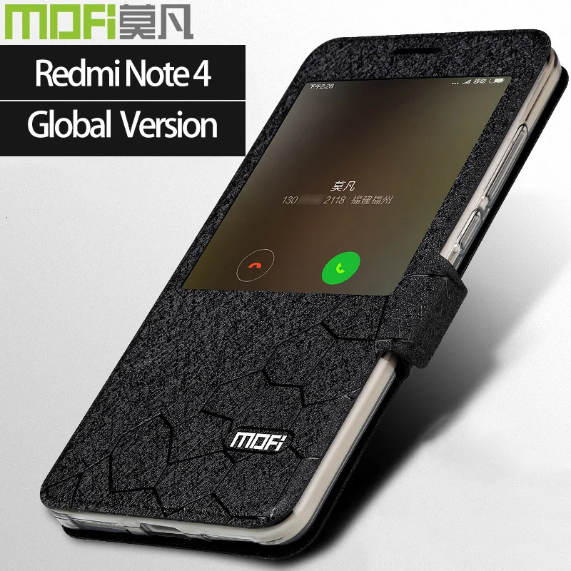 Global Version Xiaomi Redmi Note 4 Case Xiaomi Smart Flip Cover Mofi Phone Case Redmi Note4