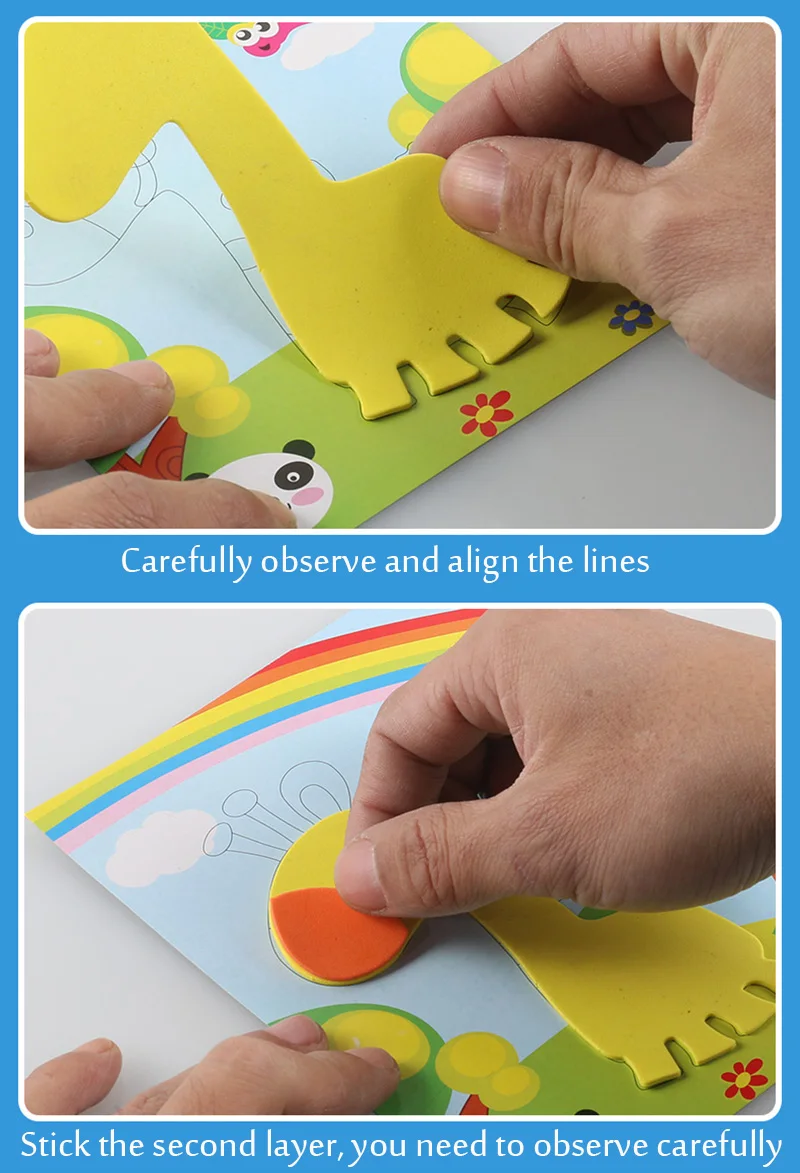 EVA 3D наклейка s 3D наклеивание бумаги дети материалы для художественного творчества «сделай сам» Дети DIY игрушки детский сад головоломка