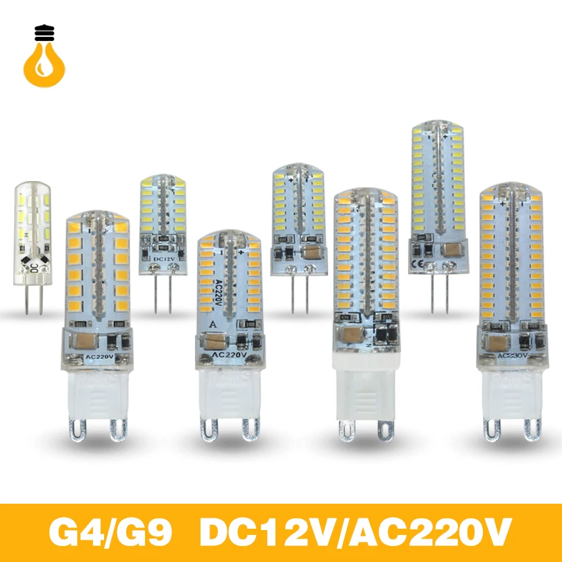 

Lowest price NEW DC12V g4 AC220V g9 LED Bulb SMD2835 3014 LED G9 LED lamp 3W 5W 9W 12W Corn bulb Light Replace Halogen G4 bulbs