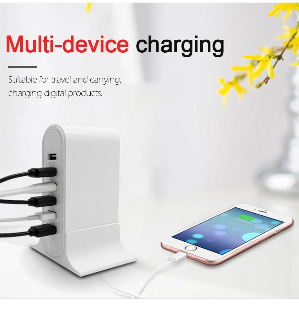 6USB Chargers 5V6A Mobile Phone Charging Socket Travel Wall Power Adapter Universal 6Ports EU UK US AU To usb Conversion socket (2)