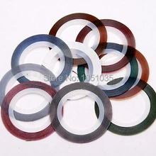 100 штук цвет 20 м в рулонах для украшения ногтей УФ гель Советы стрипинг ленты линии наклейки самостоятельное украшение